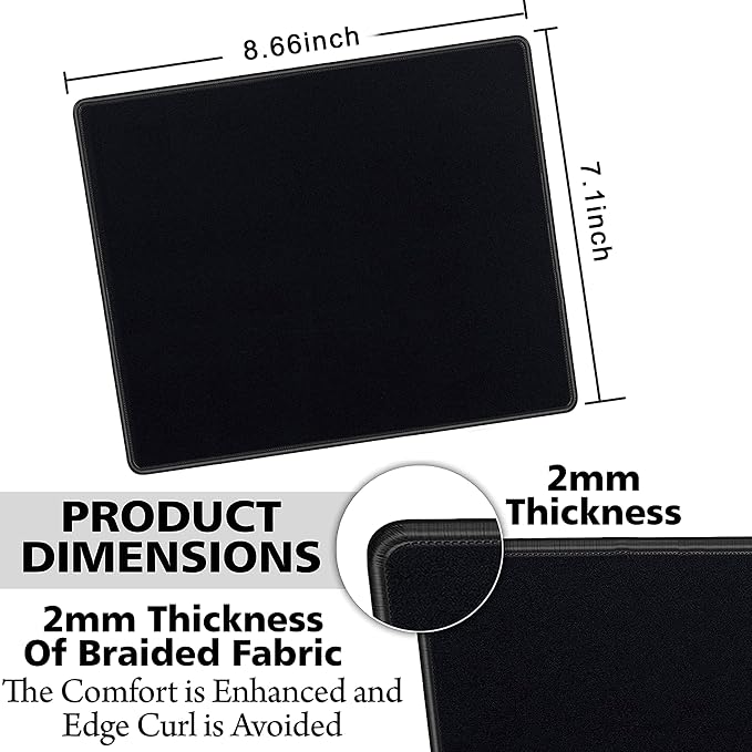 SaiTech IT 10 Pack Waterproof Mouse Pad, 8.66x7.1 inch, non-slip rubber - Image 2