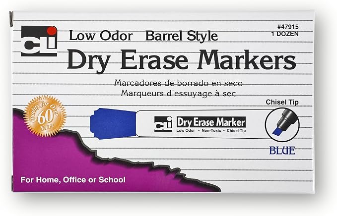 Charles Leonard Dry Erase Markers, Barrel Style - Image 3