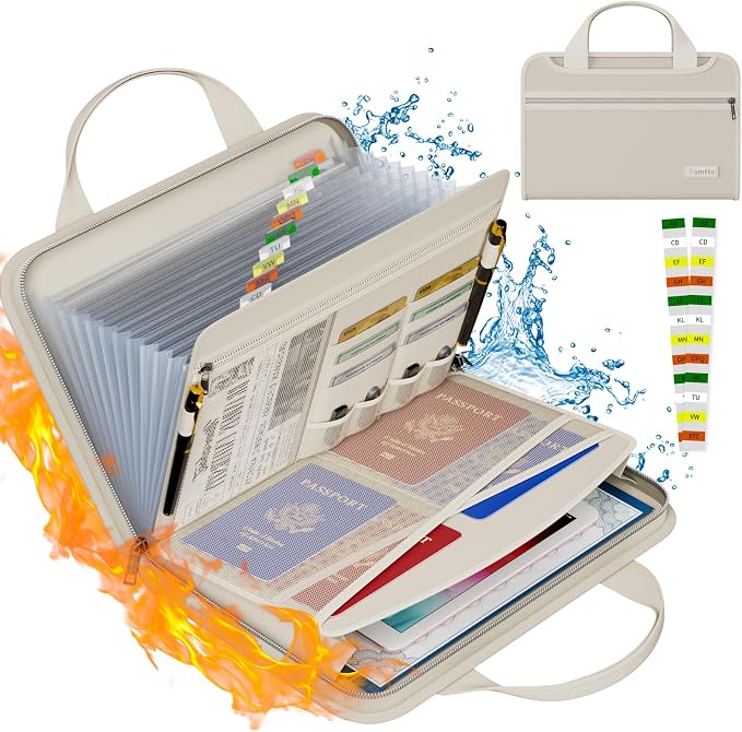 Tamfile Fireproof Accordion File Organizer by Tamfile