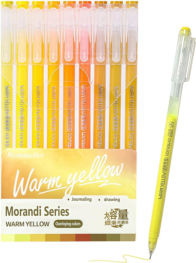 9 Colored Gel Pens Set, 0.6mm Fine Point by HysmmxHer