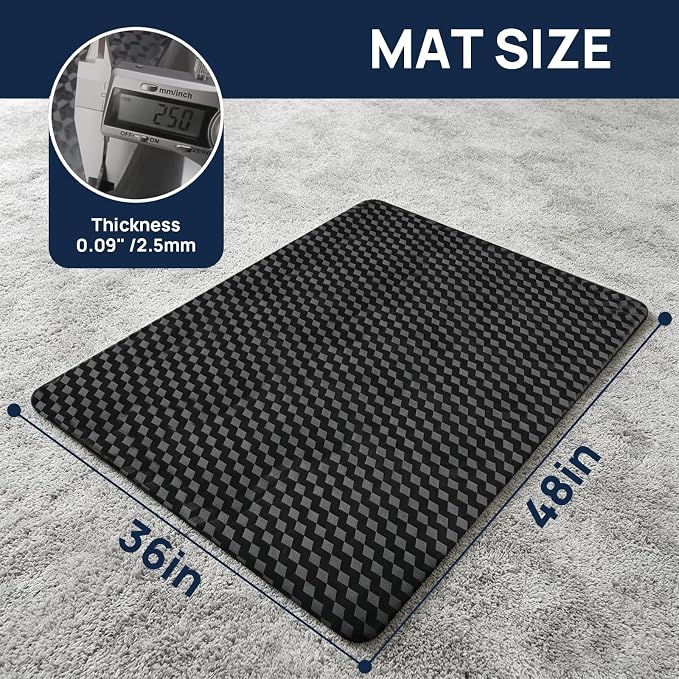 Chair Mat for Low Pile Carpet 36" x 48" PVC Office Carpet Protector, Smooth - Image 7