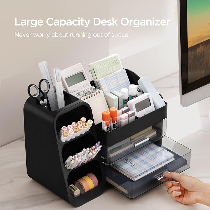 HBlife Desk Organizer with Pen Pencil Holder - Image 2