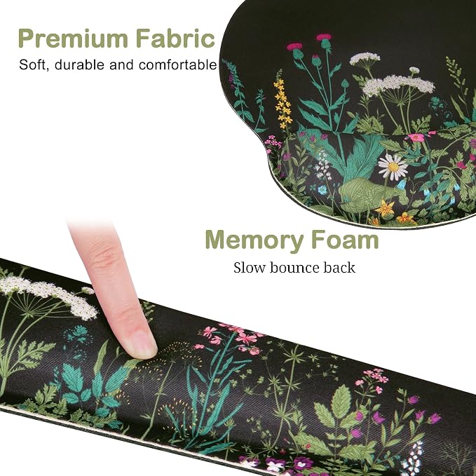 Ergonomic Mouse Pad with Wrist Rest and Keyboard Wrist Rest, Memory Foam Wrist - Image 3