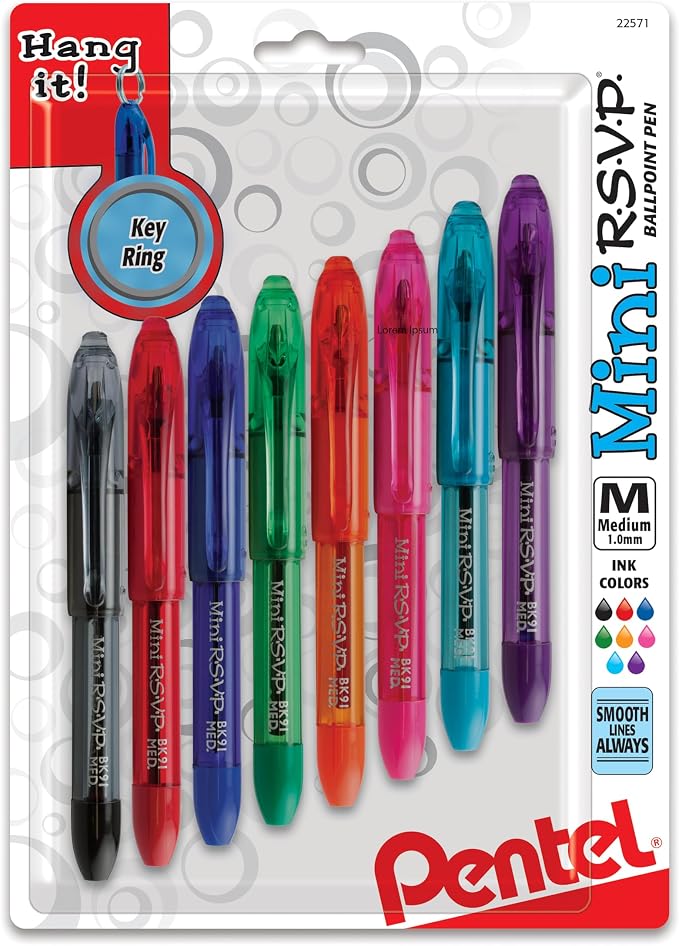 Pentel RSVP Mini Ballpoint Pen, Medium Line by PentelofAmerica