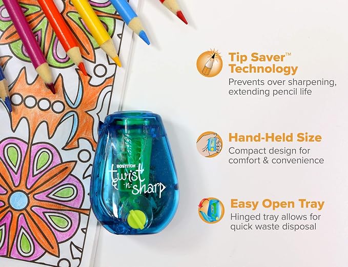 Bostitch Office Pencil Sharpener, Twist-N-Sharp - Image 6
