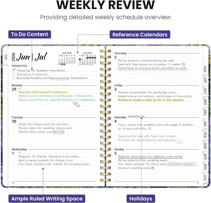 Planner 2026-2027, Monthly and Weekly Academic Planner July 2026 - Image 3
