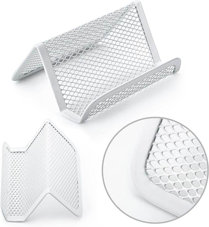 Mr. Pen- Metal Mesh Business Card Holders, 3 Pack, and Business Use, Flat and - Image 7