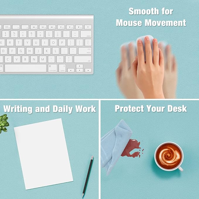 Hsurbtra Desk Pad, XL Extended Mouse Pad, Waterproof Desktop Blotter Protector - Image 4