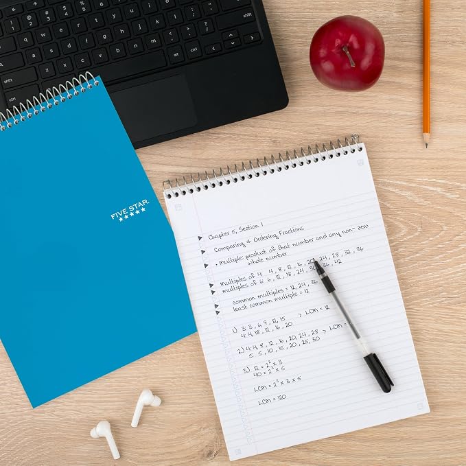 Five Star Top Spiral Notebook + Study App, 1 Subject, College Ruled Notepad - Image 8