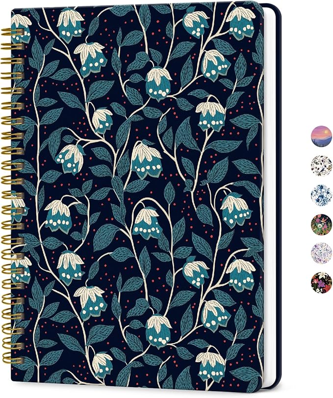 ZOTIA Lined Spiral Journal for Women, A5 Pretty Hardcover Notebook for Work by Zotia