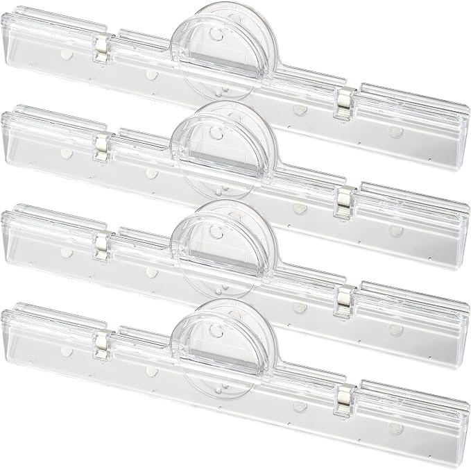 Large Magnetic Binder Clips, Extra Strong 7.9" Paper Clamps, Transparent | by ZonaLQ