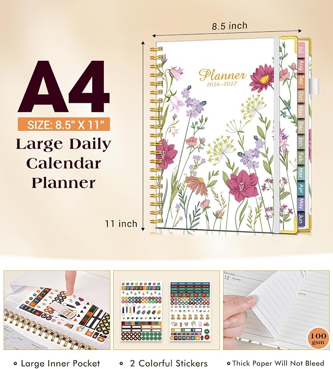 Academic Planner 2026-2027, Hardcover Weekly and Monthly Calendar Planner from - Image 5