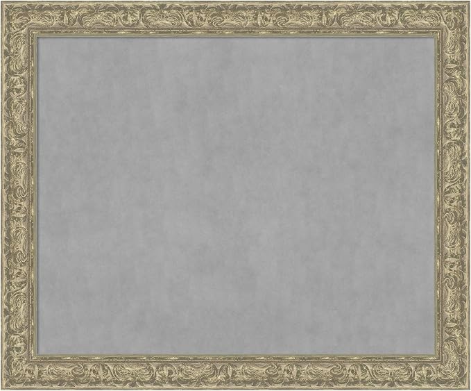 Amanti Art Silver Framed Magnetic Board 39x47 X-Large Vision Board by AmantiArt