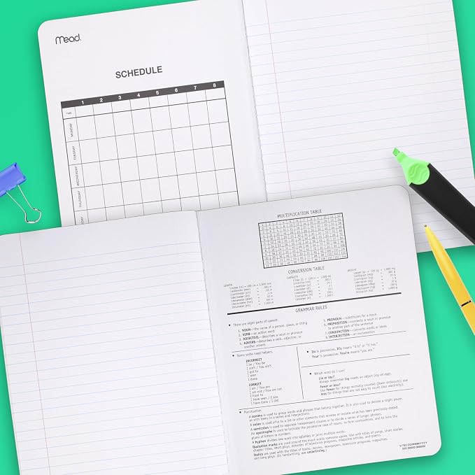 Mead Composition Notebook, College Ruled 7.5" x 9.75" Paper, 100 Sheets - Image 5