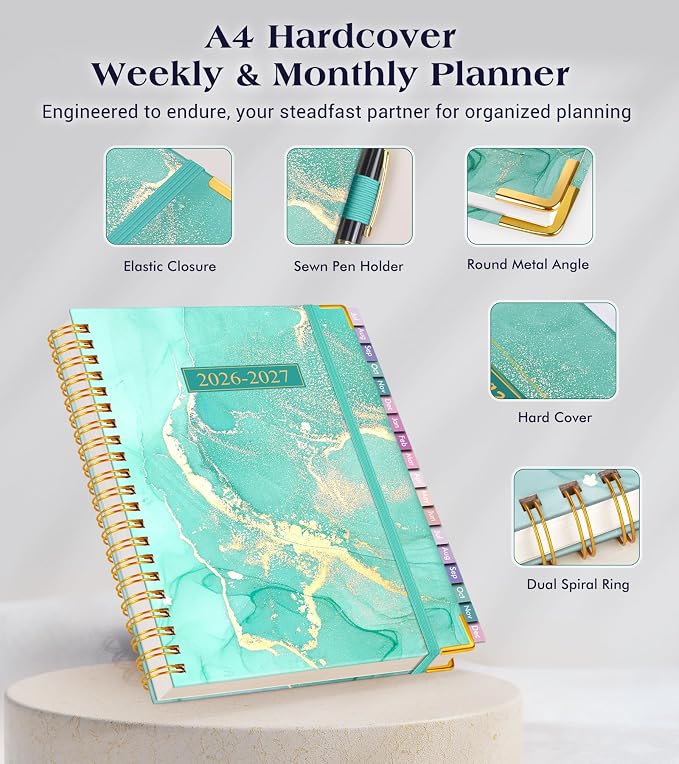 Academic Planner 2026-2027, 18 Months Weekly and Monthly Hardcover Planner - Image 4