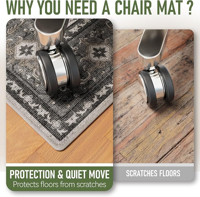 36"x48" Office Chair Mat for Hardwood, Under Desk Chair Mat for Home Office - Image 3