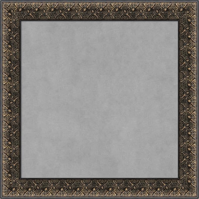Amanti Art Black Framed Magnetic Board 25x25 Medium Vision Board by AmantiArt