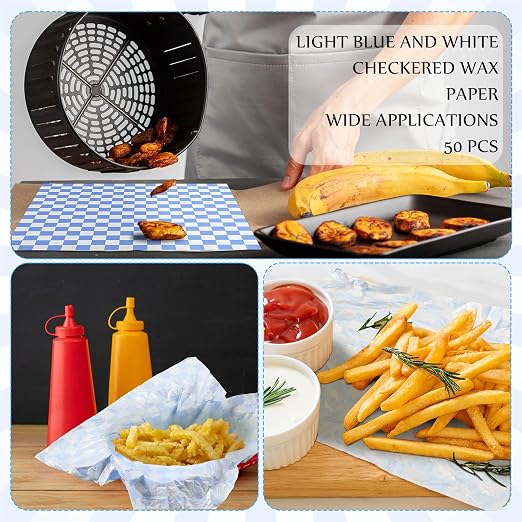 Geosar 100 Pcs Gingham Party Supplies Disposable Paper Food Trays Bulk - Image 5