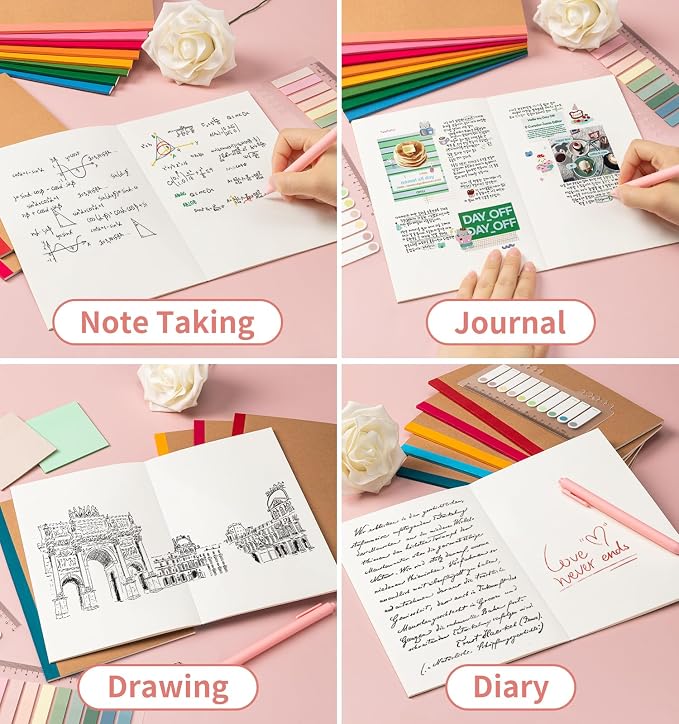 30 Pack Blank Notebook Journals Bulk, A5 Unlined Paper Composition Notebook - Image 7