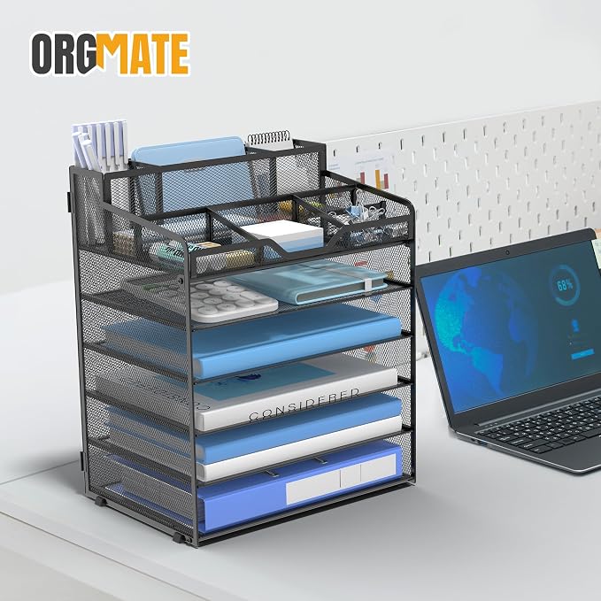 6 Tier Mesh Desk Organizer - Image 7