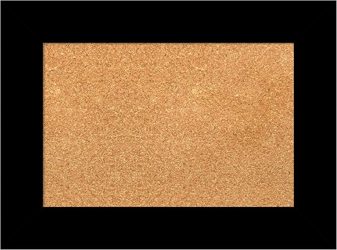 Amanti Art Natural Cork Board for Wall, 17x23 Vision Board with Black Wood Frame, Small Corkboard Office Decor for Home Organization, Casual Corkboard Pinboard to Display Items for Home Organization-DeskLoop Office