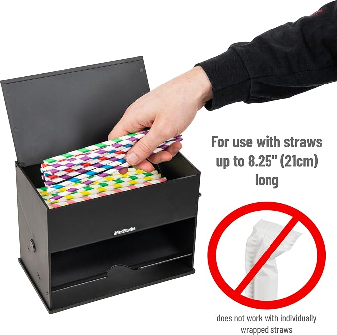 Mind Reader Compact Straw Dispenser or Pencil Dispenser, Countertop Organizer - Image 4