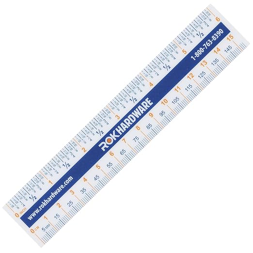 Rok Hardware Measuring Plastic Flexi 6" Easy Read 15 cm English Metric 150 mm by Rok