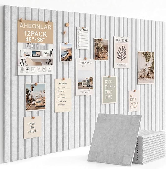 AHEONLAR Felt Bulletin Board 48" x 36", Cork Boards by garden