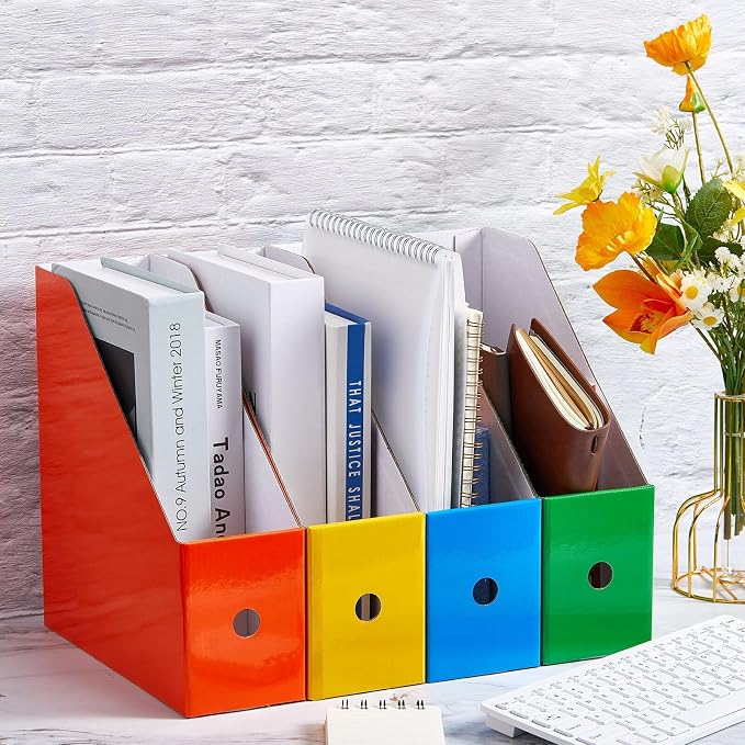Thenshop 24 Pcs Cardboard Magazine File Holder Organizer, Desk File Organizer - Image 4