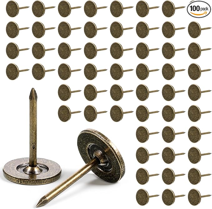 Tacks for Wood 100PCS 17MM Upholstery Thumb Tack for Wall Furniture Tack Long by Unknown