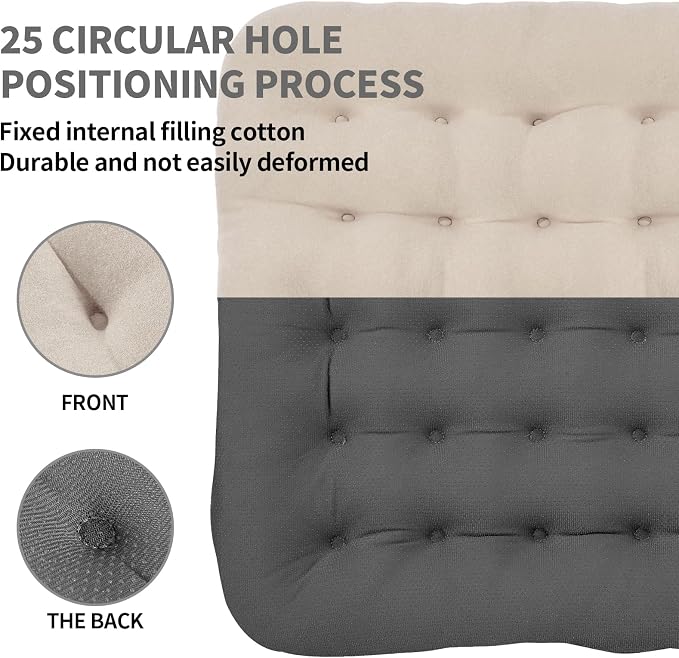 BUYUE Good Support Office Chair Cushion Padded, Soft Velvet Comfortable - Image 3