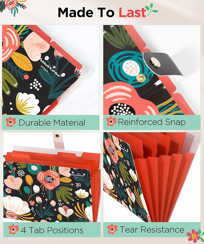 Sooez Expanding File Folders Organizer, Folders - Image 4