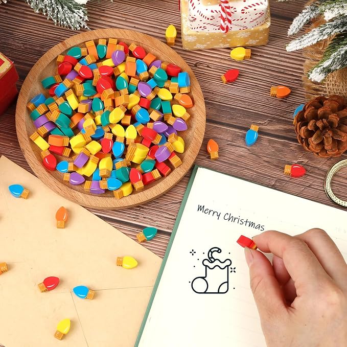 JUNEBRUSHS 150Pcs Christmas Erasers - Image 7
