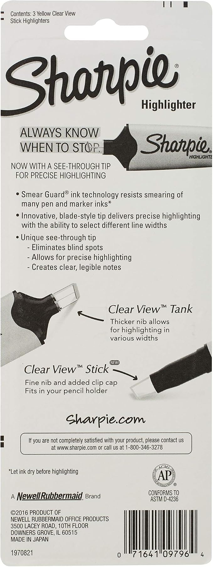 Sharpie Clear View Highlighter Stick - Image 7
