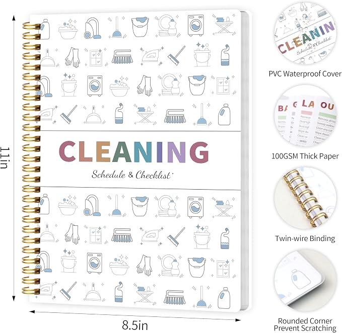 ADHD Cleaning Planner for Adults Women, Cleaning Schedule and Checklist Notebook - Image 4