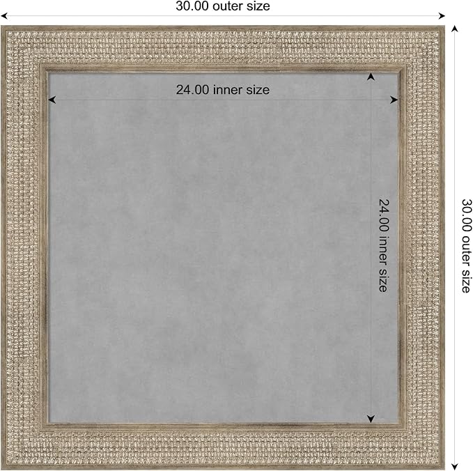 Amanti Art Silver Framed Magnetic Board 30x30 Medium Vision Board - Image 4