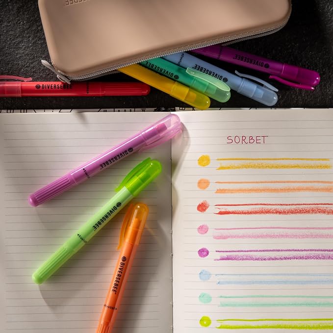 DIVERSEBEE Bible Highlighters and Pens No Bleed, 8 Pack Assorted Colors Gel - Image 4