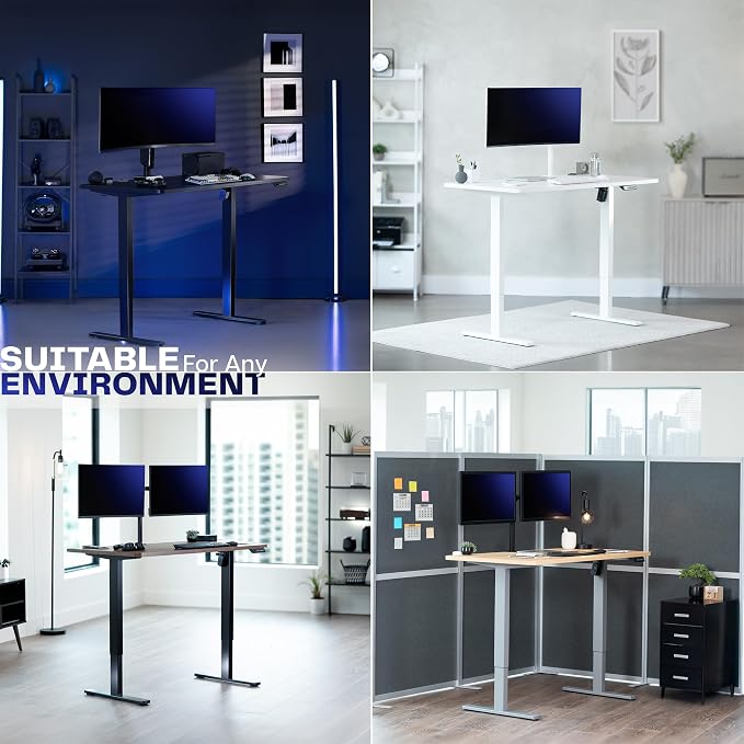 VIVO Electric 60 x 30 in Rustic Standing Desk, Memory Height Adjustment - Image 8