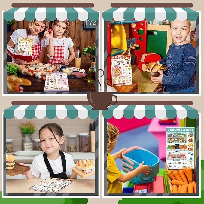 Eaasty Kids Pretend Play Notepads 4 x 6 Inch Pads - Image 6