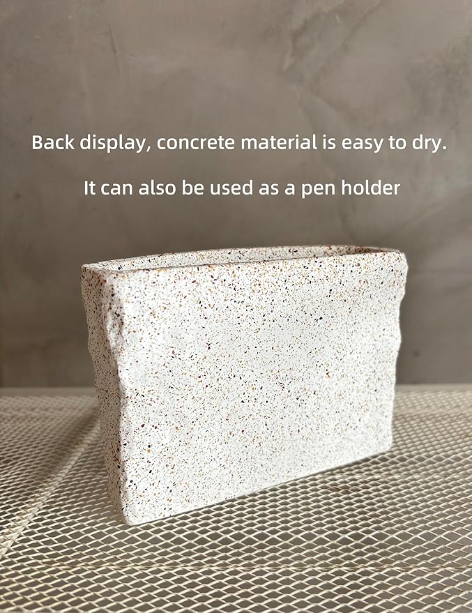 1PC Nordic - Style Textured Concrete Multi - Purpose Toothbrush Holders for Bathroom & Modern Pen Holder for Desk,Cement Toothbrush Stand-DeskLoop Office