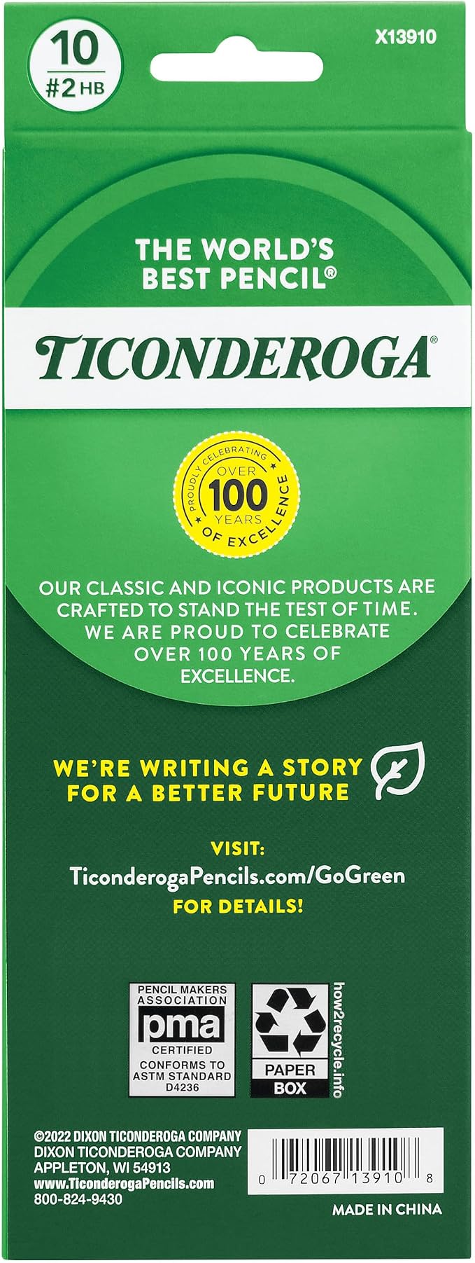 Ticonderoga® Striped Wood Pencils, 2 Soft Lead - Image 2