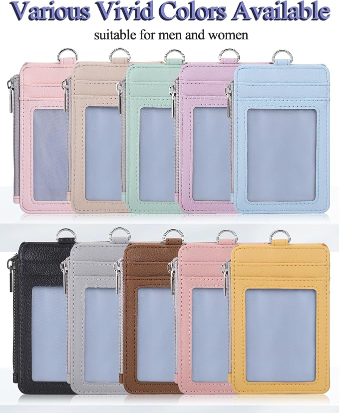Teskyer ID Badge Holder with Lanyard, Lanyard Wallet, Lychee Linght Pink | - Image 7