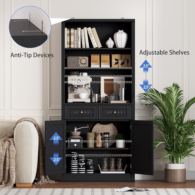 BORNOON 71.4" Tall Bookshelf - Image 5