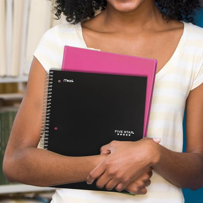 Five Star Spiral Notebook + Study App, 5 Subject, Wide Ruled Paper, 200 Sheets - Image 7