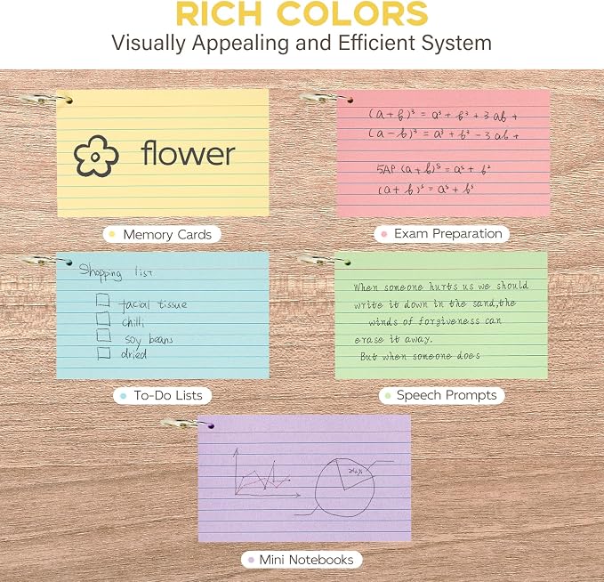 500PCS 3x5 Colored Index Cards - Image 3