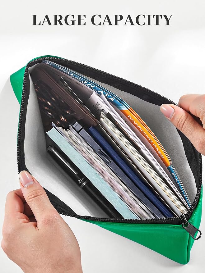 SMARTAKE Money Bags with Zipper, Waterproof Leather Money Pouches, - Image 6