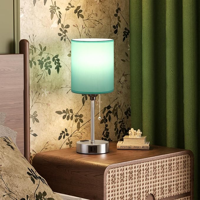 Dicoool Teal Bedside Lamp for Nightstand - Image 2