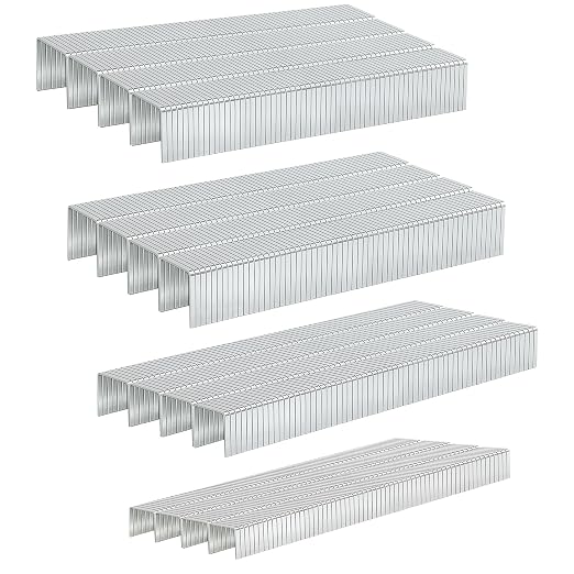 HW HAMWOO 20 Guage 304 Stainless Steel T/50 Staples, 4 Sizes Assorted Size by HWHAMWOO