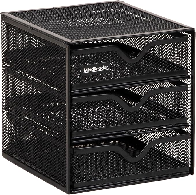 Mind Reader Desktop Accessory Storage, Desk Supplies, Metal Mesh, 6.25" L x - Image 7