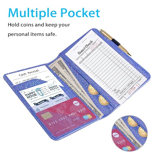 ACdream Server Books for Waitress, Guest Book Note Pad, Cute Pocket Leather - Image 2